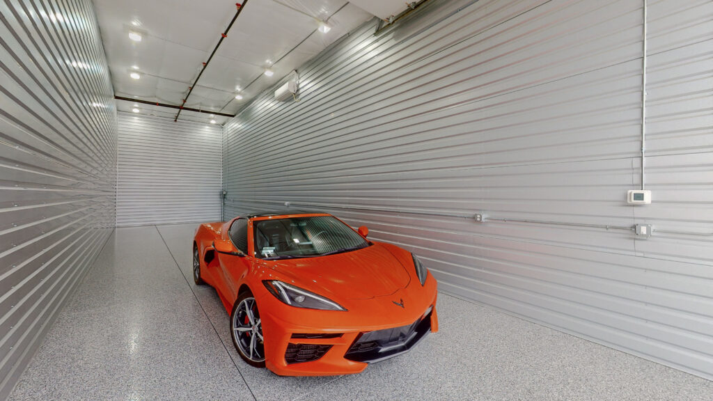 Single garage interior.